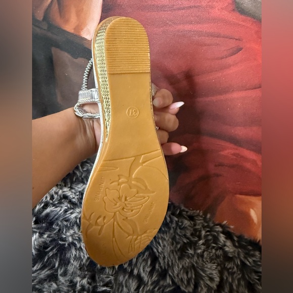 Glamorous Silver Rhinestone Women's Sandals - Picture 8 of 10